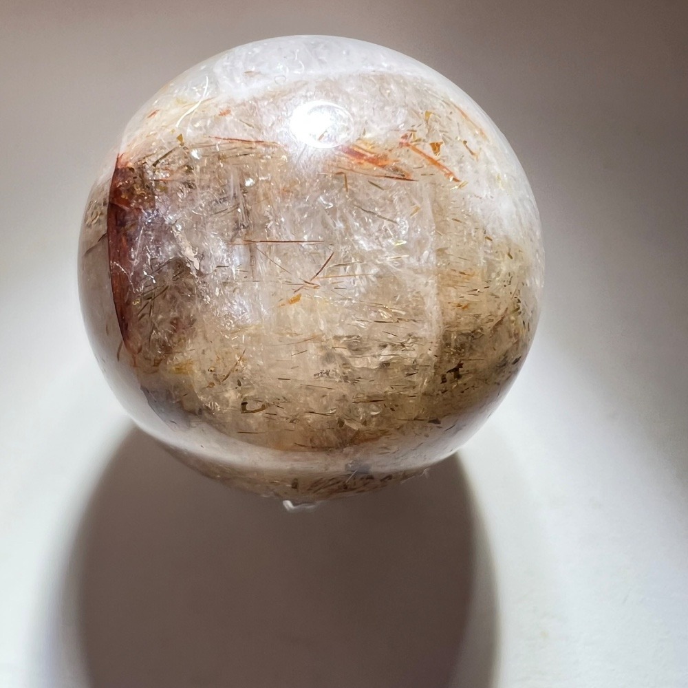Golden Rutilated‎ Quartz Marble Sphere - Picture 7 of 13